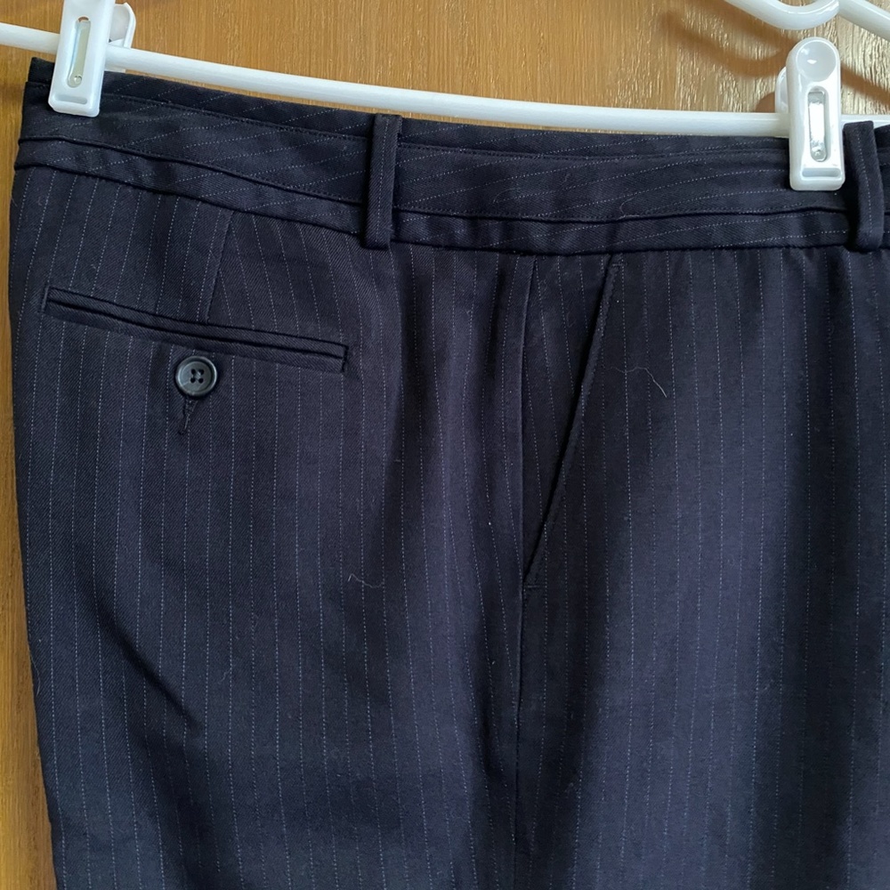 Dark Navy Blue with Light Blue Pinstripe Pants